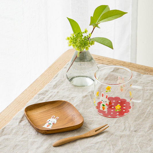 Small plate rabbit Square |  Kie - zakka 