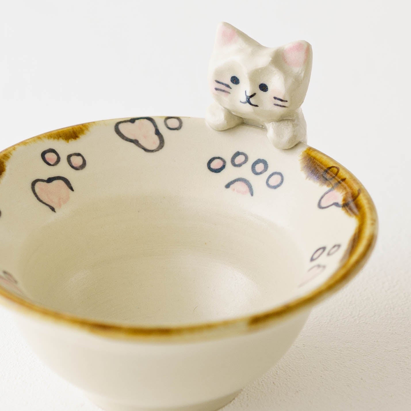 陶芸作家 梶田慶 ねこ にくきゅう リム小鉢｜窯元、作家もののうつわ