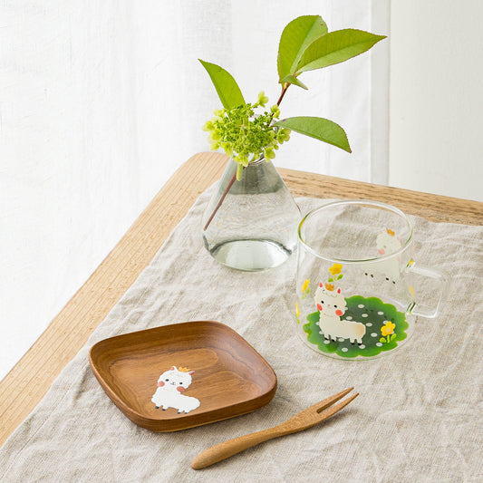 Small plate alpaca Square |  Kie - zakka 