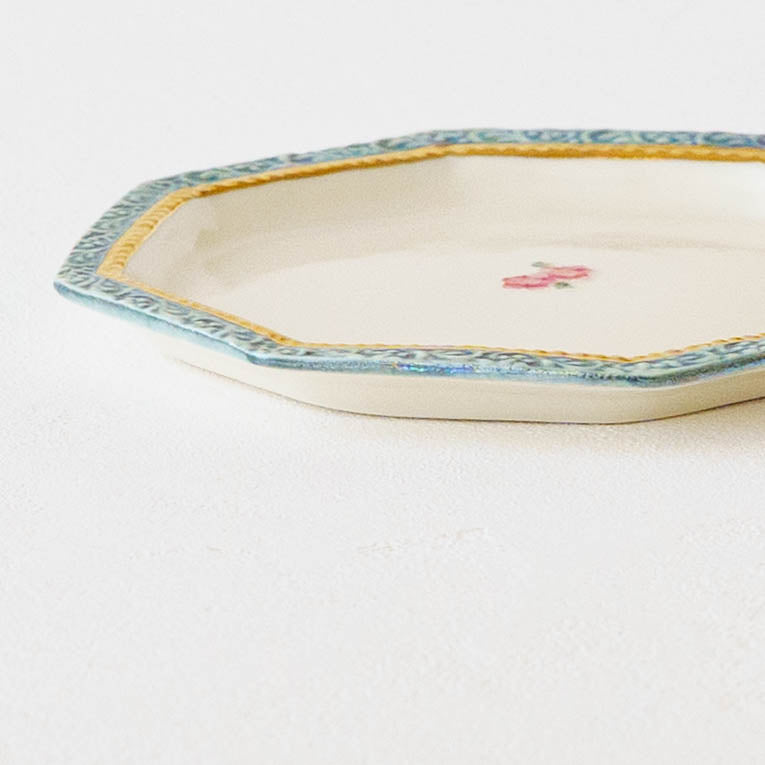 オクタゴンプレート　カメリアブルー｜planpo