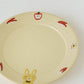 Rimmed round plate rabbitt |  Aki Ota