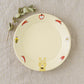 Rimmed round plate rabbitt |  Aki Ota
