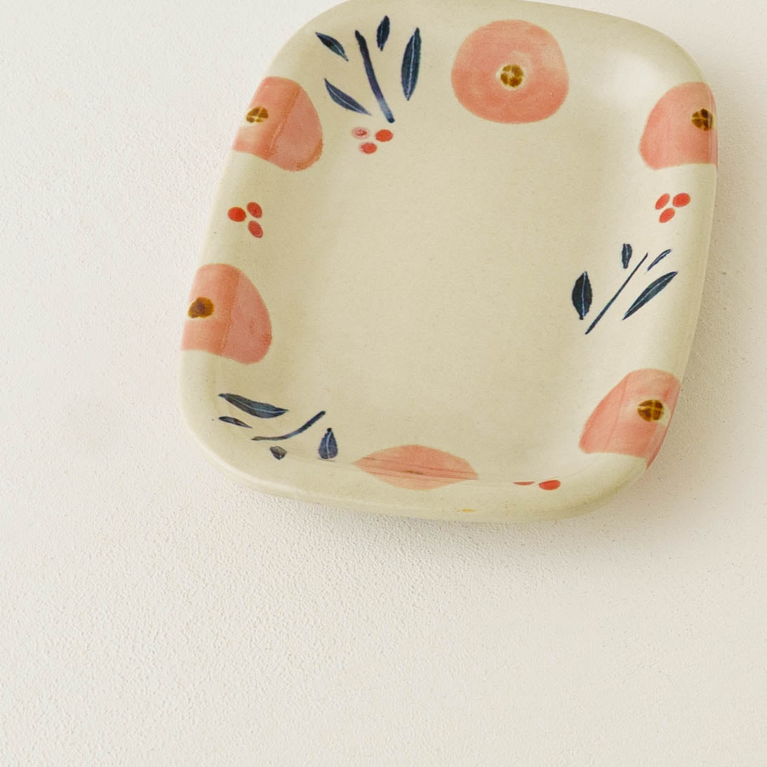 Liberty Square plate Pink | Kumiko Ishikawa