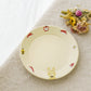 Rimmed round plate rabbitt |  Aki Ota