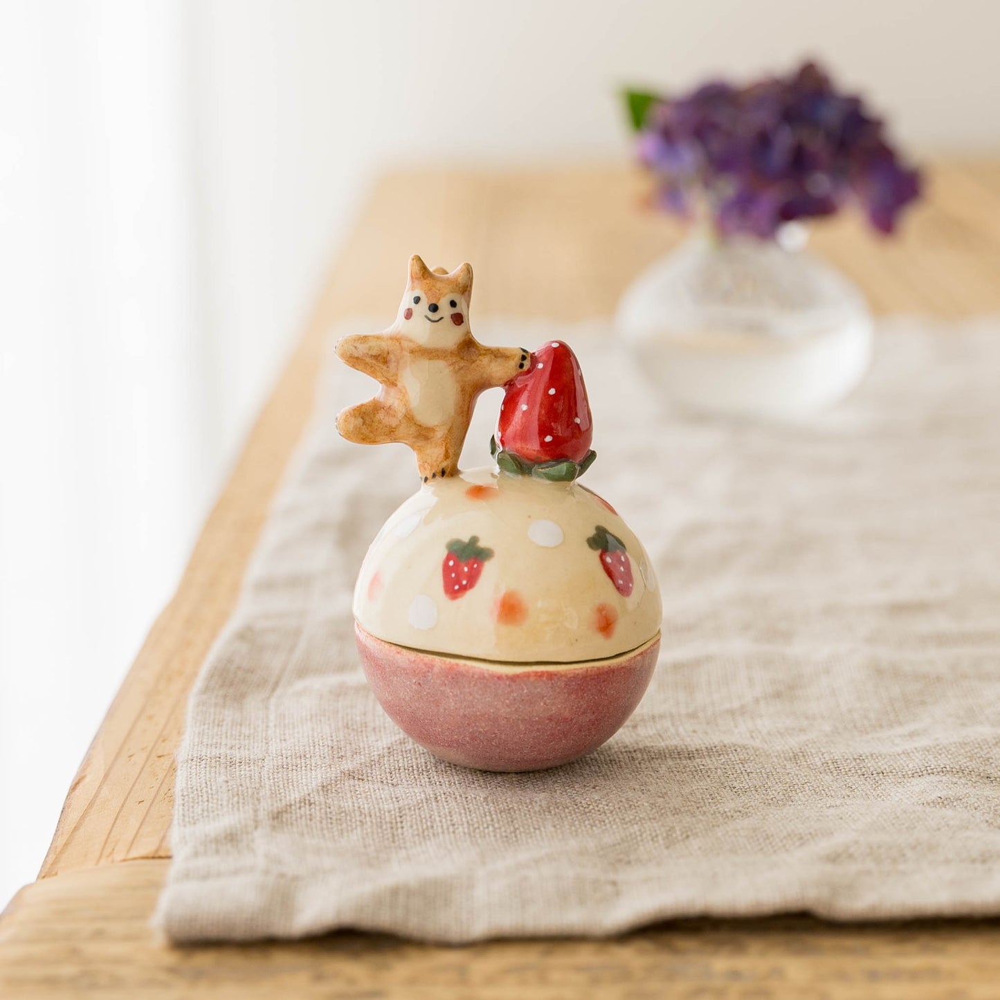 Accessory Case Squirrel and Strawberry｜Katsuko Kondo