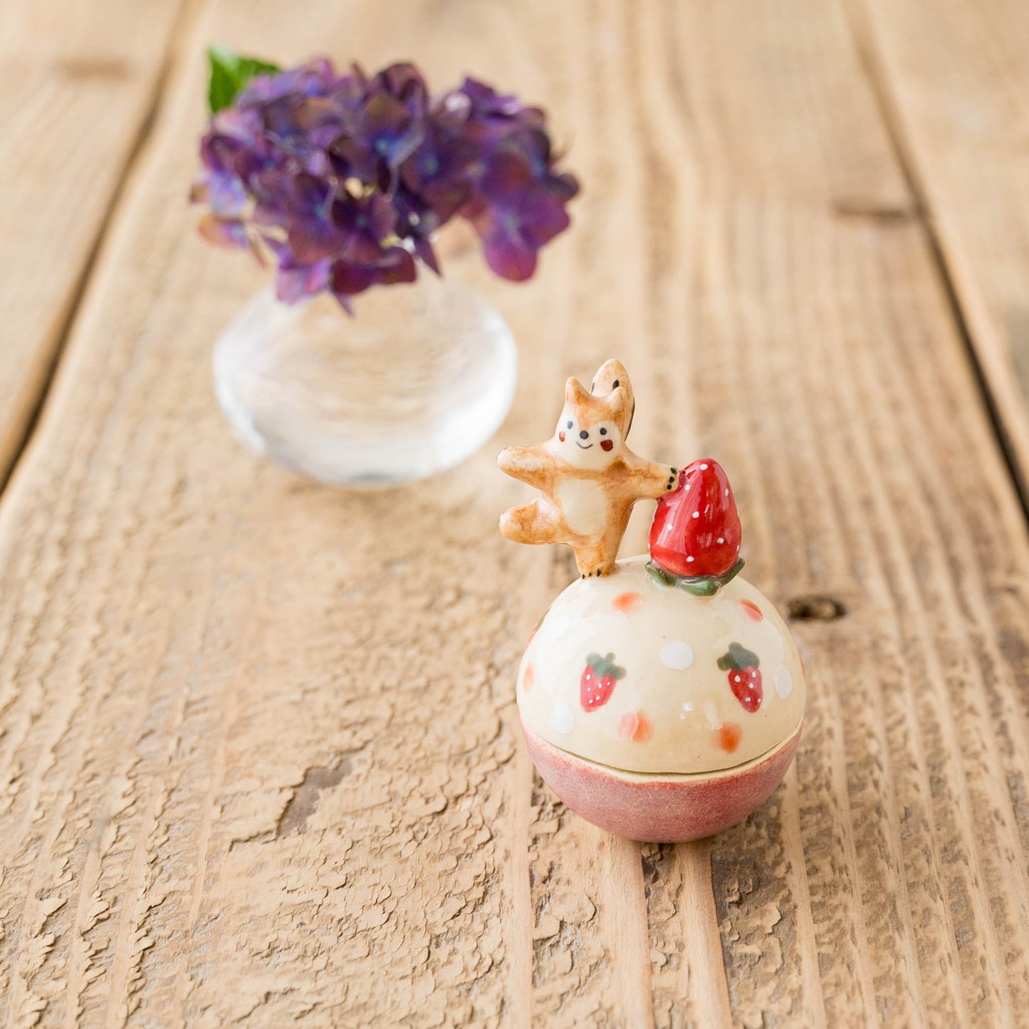 Accessory Case Squirrel and Strawberry｜Katsuko Kondo