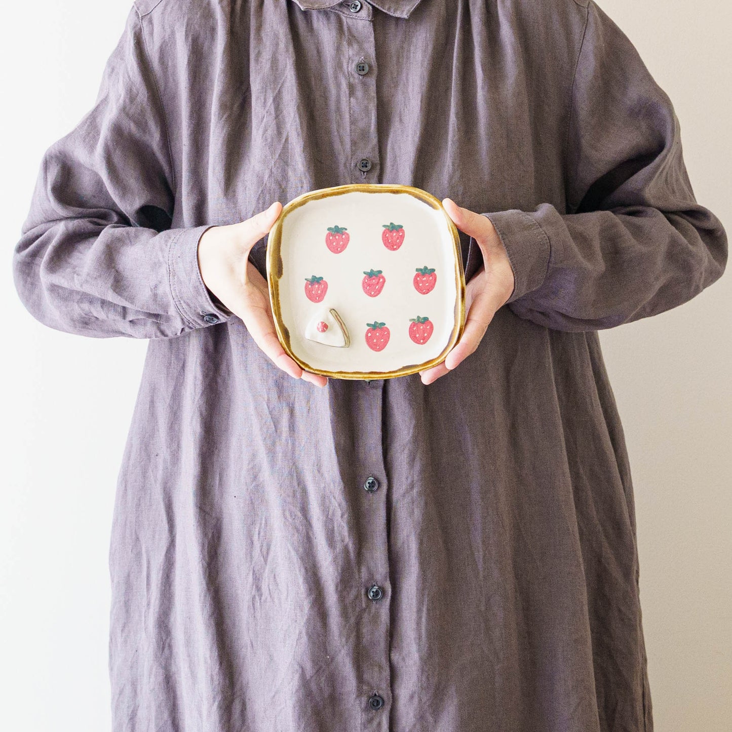 Strawberry square plate｜Kei Kajita