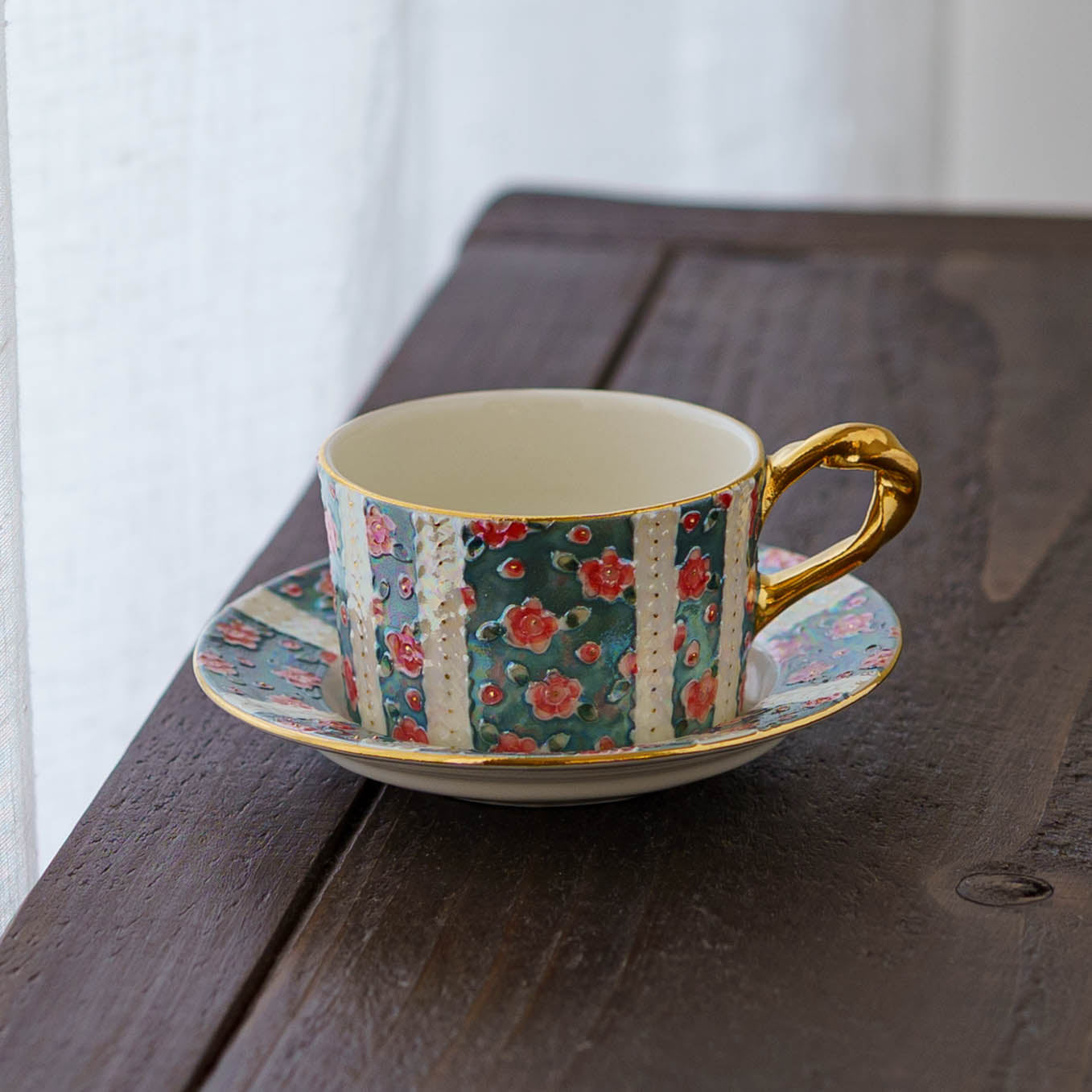 Demitasse cup and saucer camellia blue | planpo