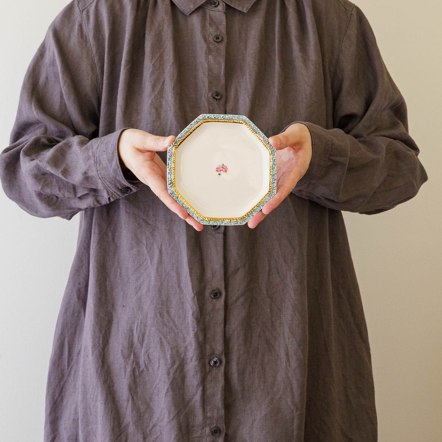 オクタゴンプレート　カメリアブルー｜planpo