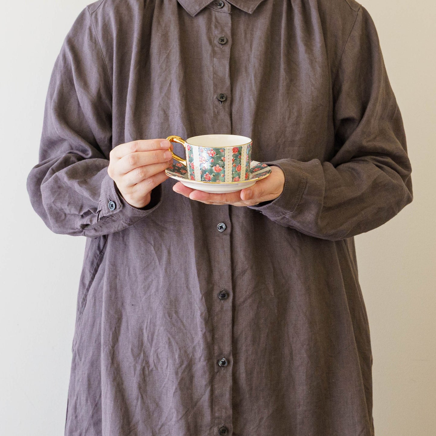 Demitasse cup and saucer camellia blue | planpo