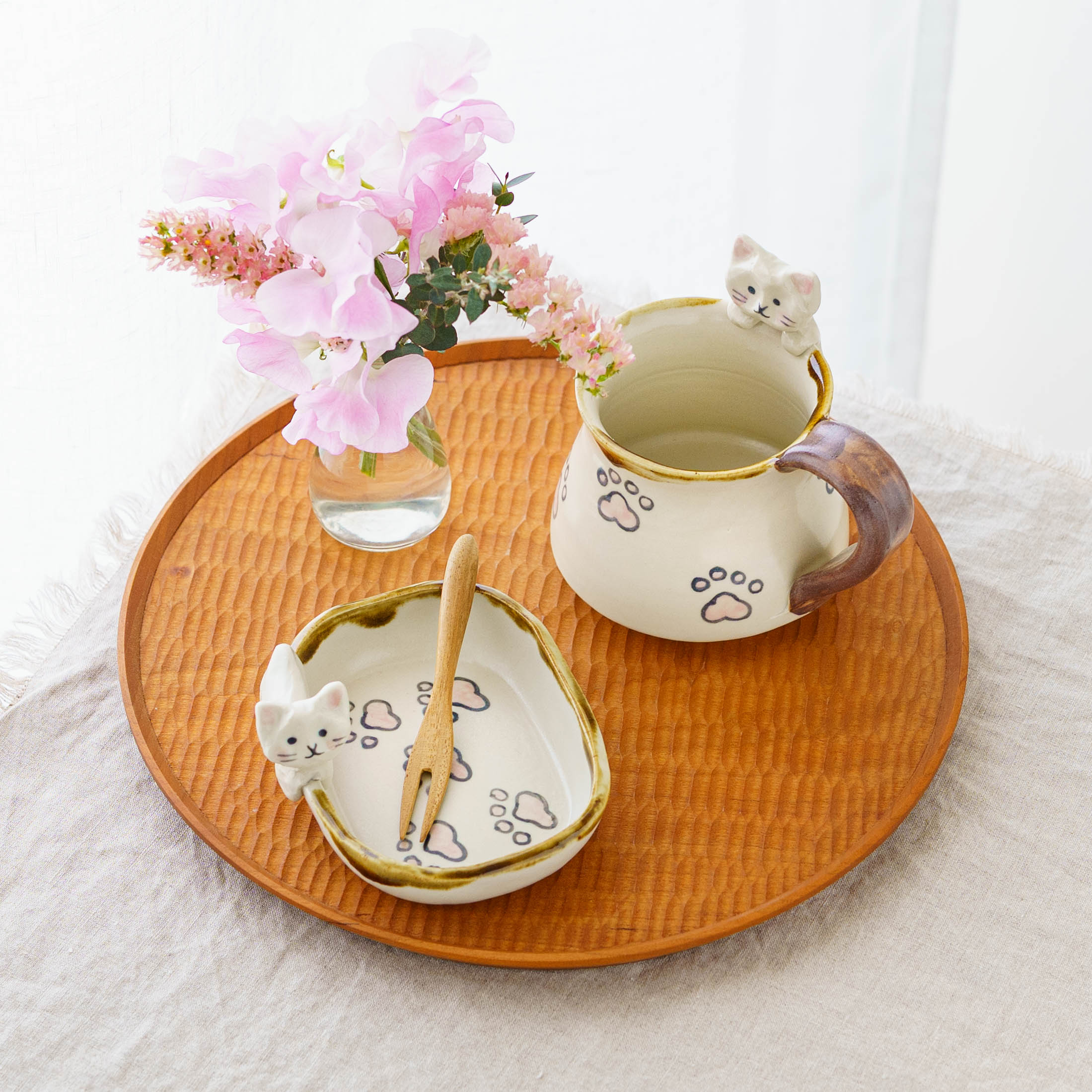 陶芸作家 梶田慶 ねこ にくきゅう マグ｜窯元、作家もののうつわ通販