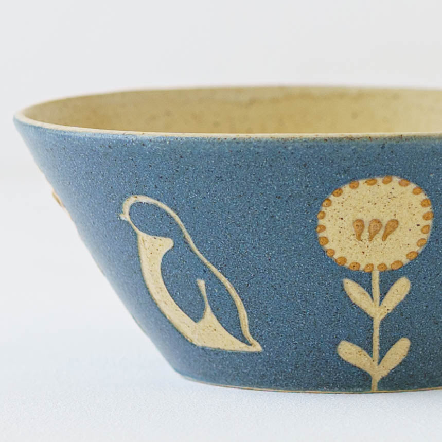 Bowl 160mm penguin blue | Kokeiro Kobo