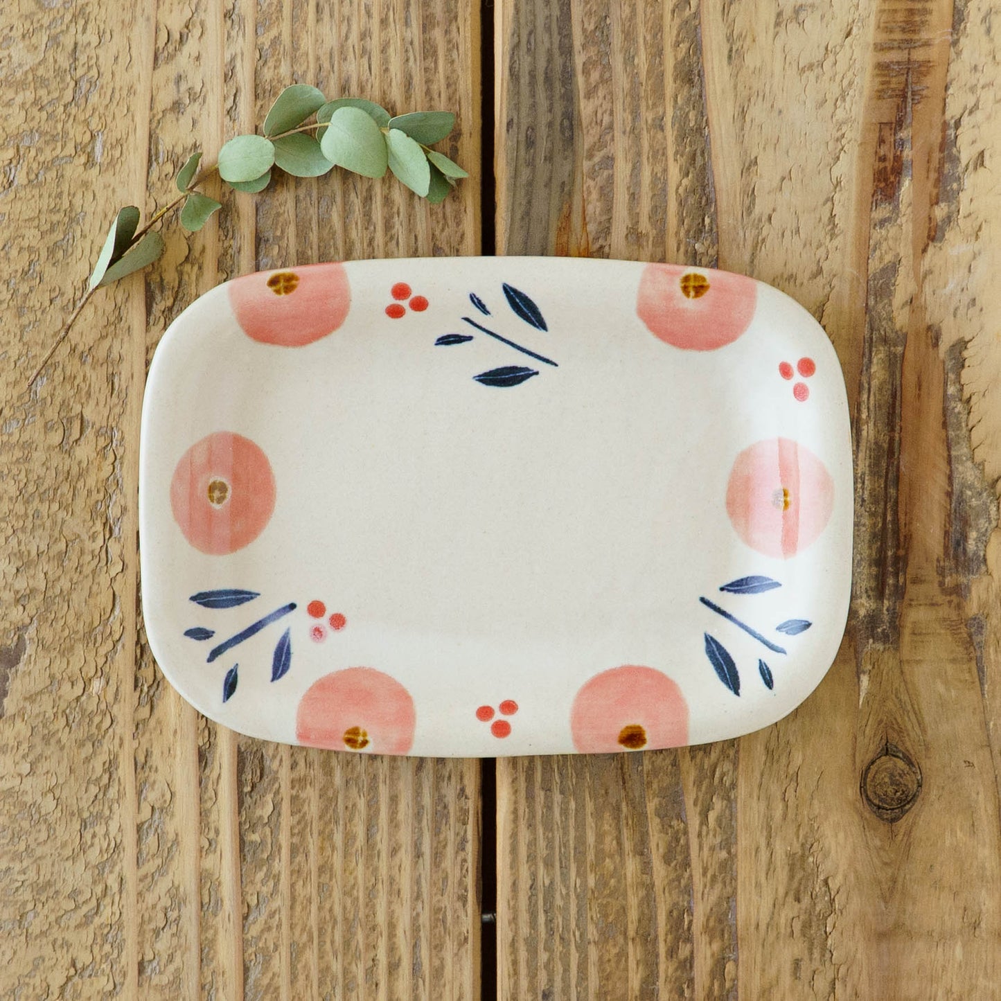 Liberty Square plate Pink | Kumiko Ishikawa