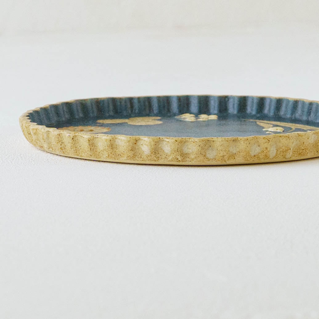 Plate 160mm penguin blue | Kokeiro Kobo