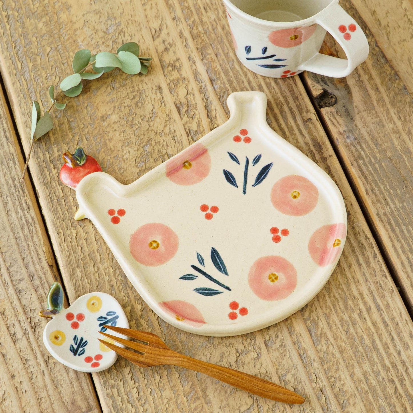 Liberty Bird Plate Pink | Kumiko Ishikawa