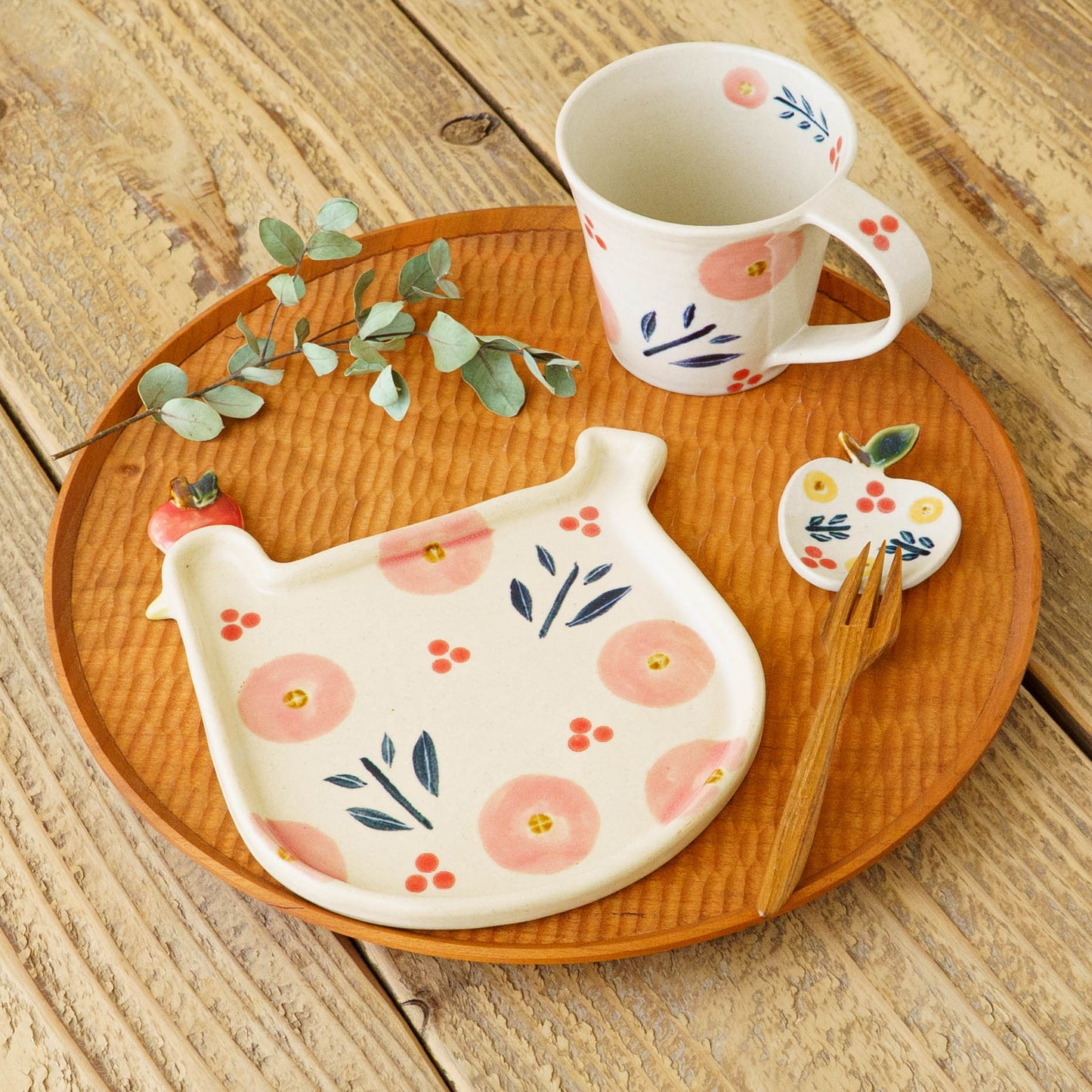 Liberty Bird Plate Pink | Kumiko Ishikawa