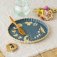 Plate 160mm penguin blue | Kokeiro Kobo