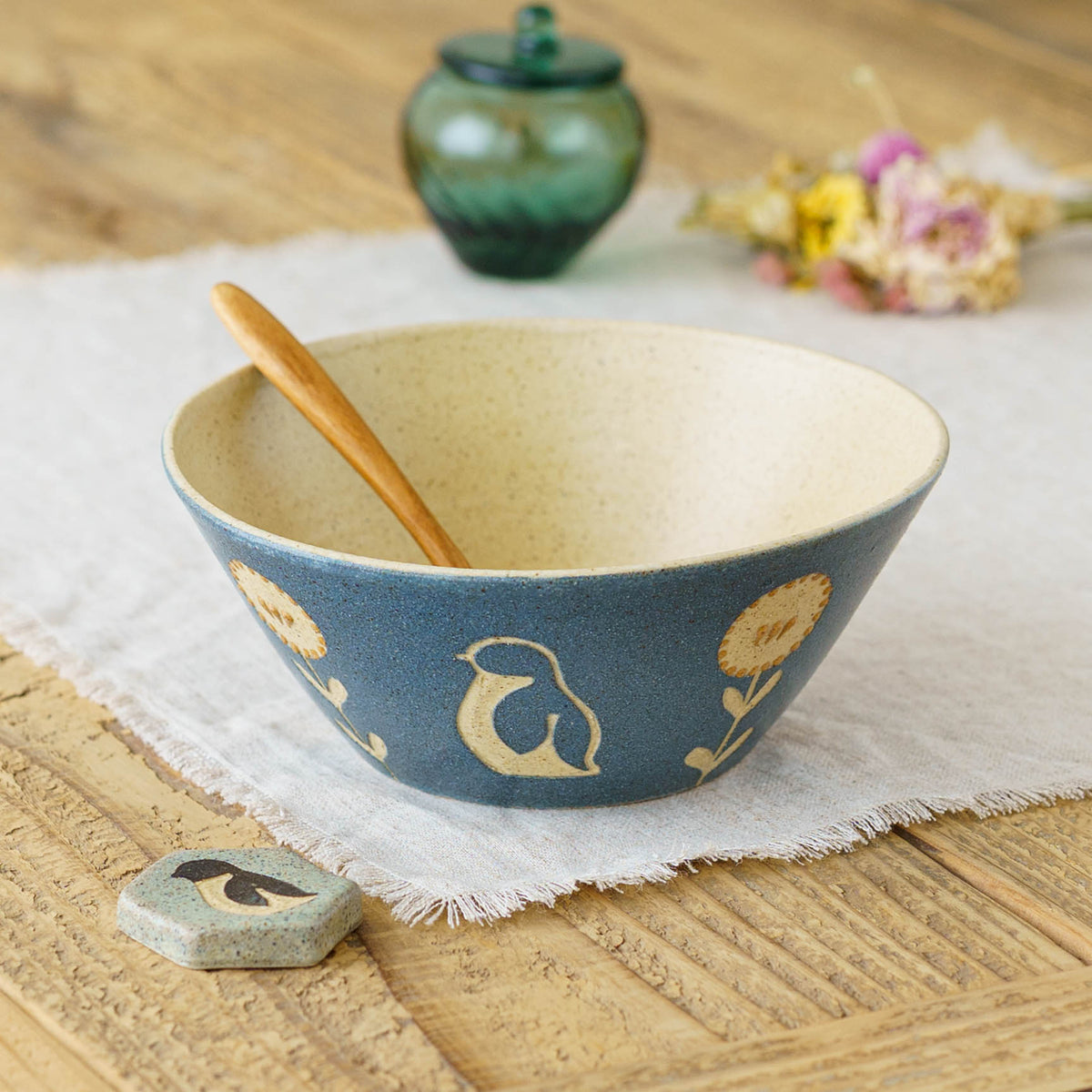 Bowl 160mm penguin blue | Kokeiro Kobo