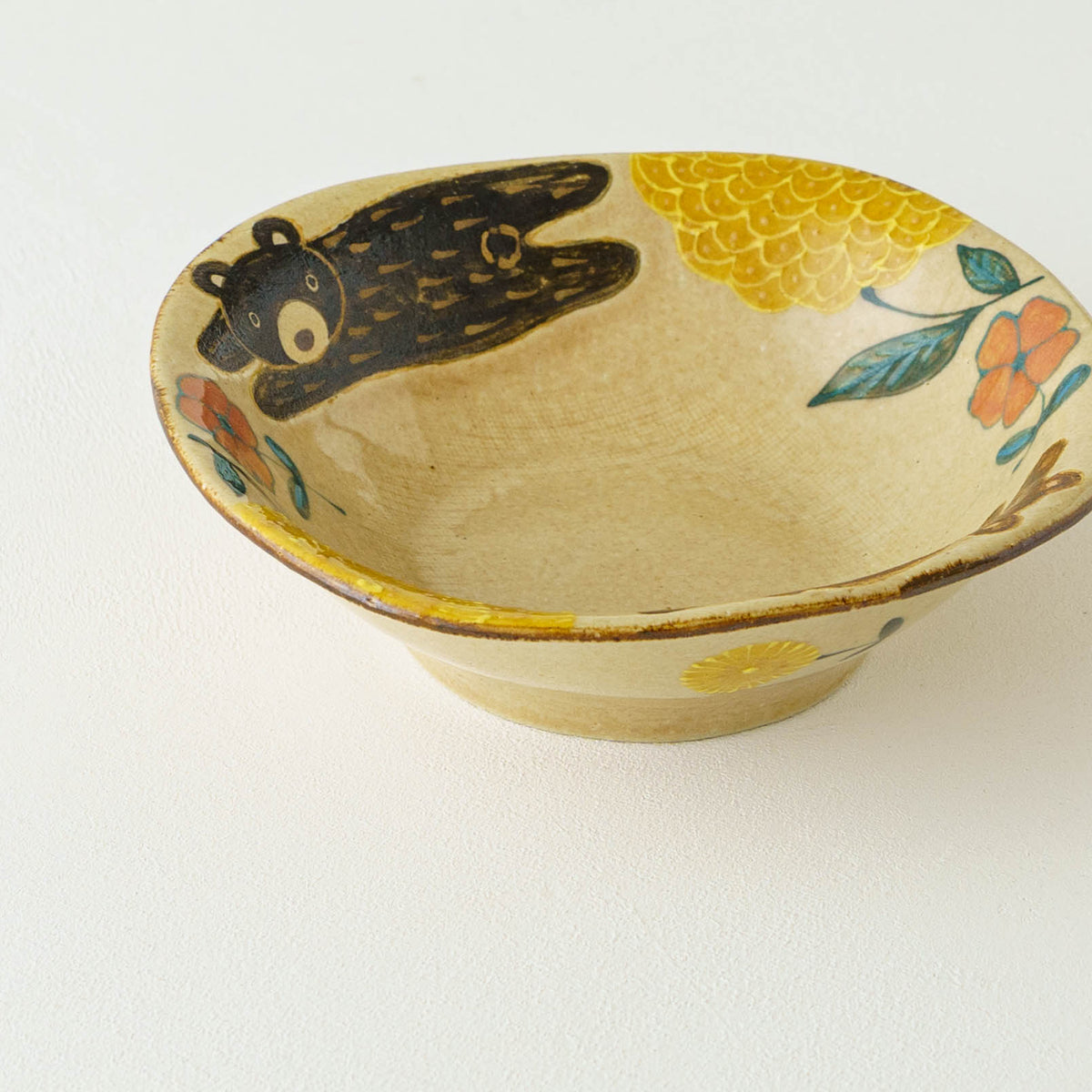 Mimosa square plate Medium｜Natsuko Morino