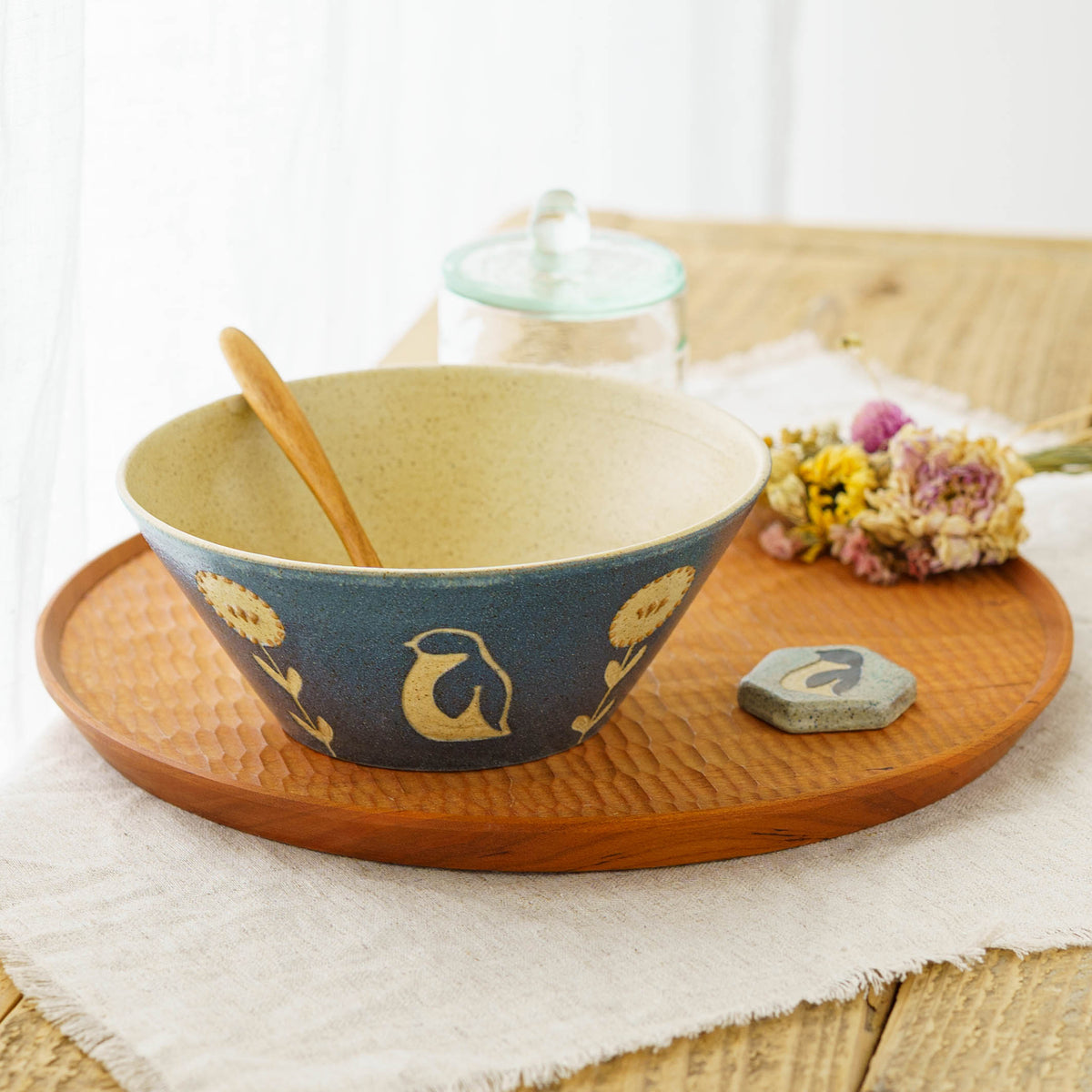 Bowl 160mm penguin blue | Kokeiro Kobo