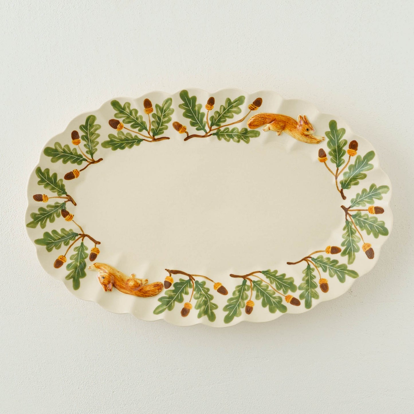 リスオーバル輪花皿｜Sugar Poppo