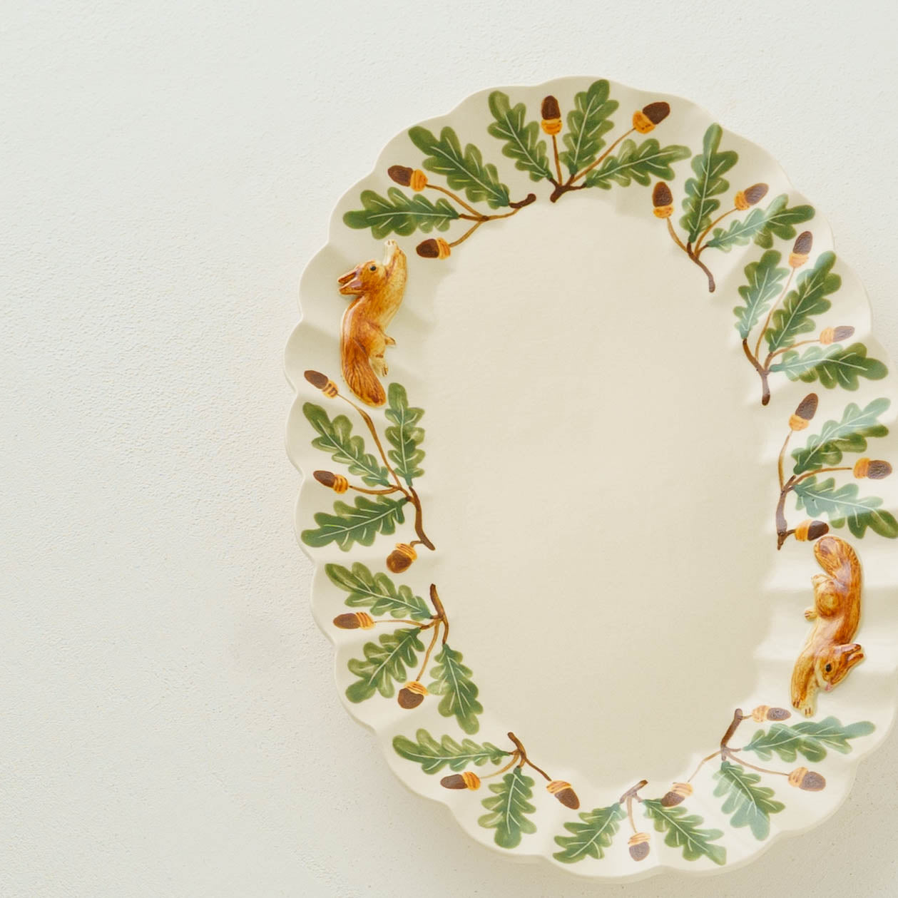 リスオーバル輪花皿｜Sugar Poppo