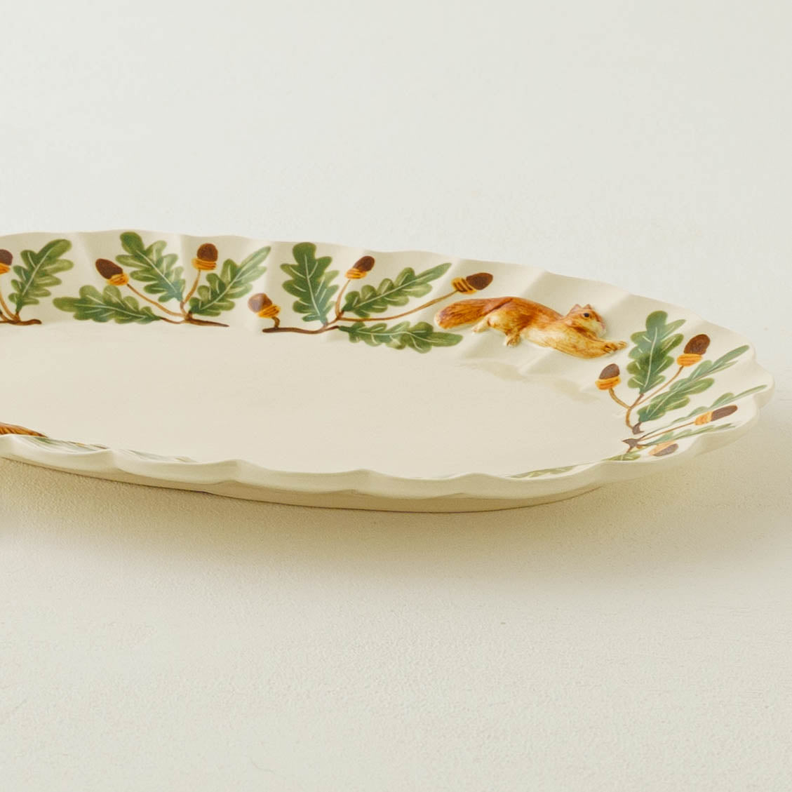 リスオーバル輪花皿｜Sugar Poppo