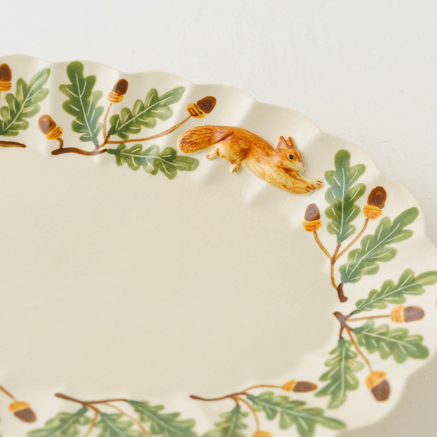 リスオーバル輪花皿｜Sugar Poppo