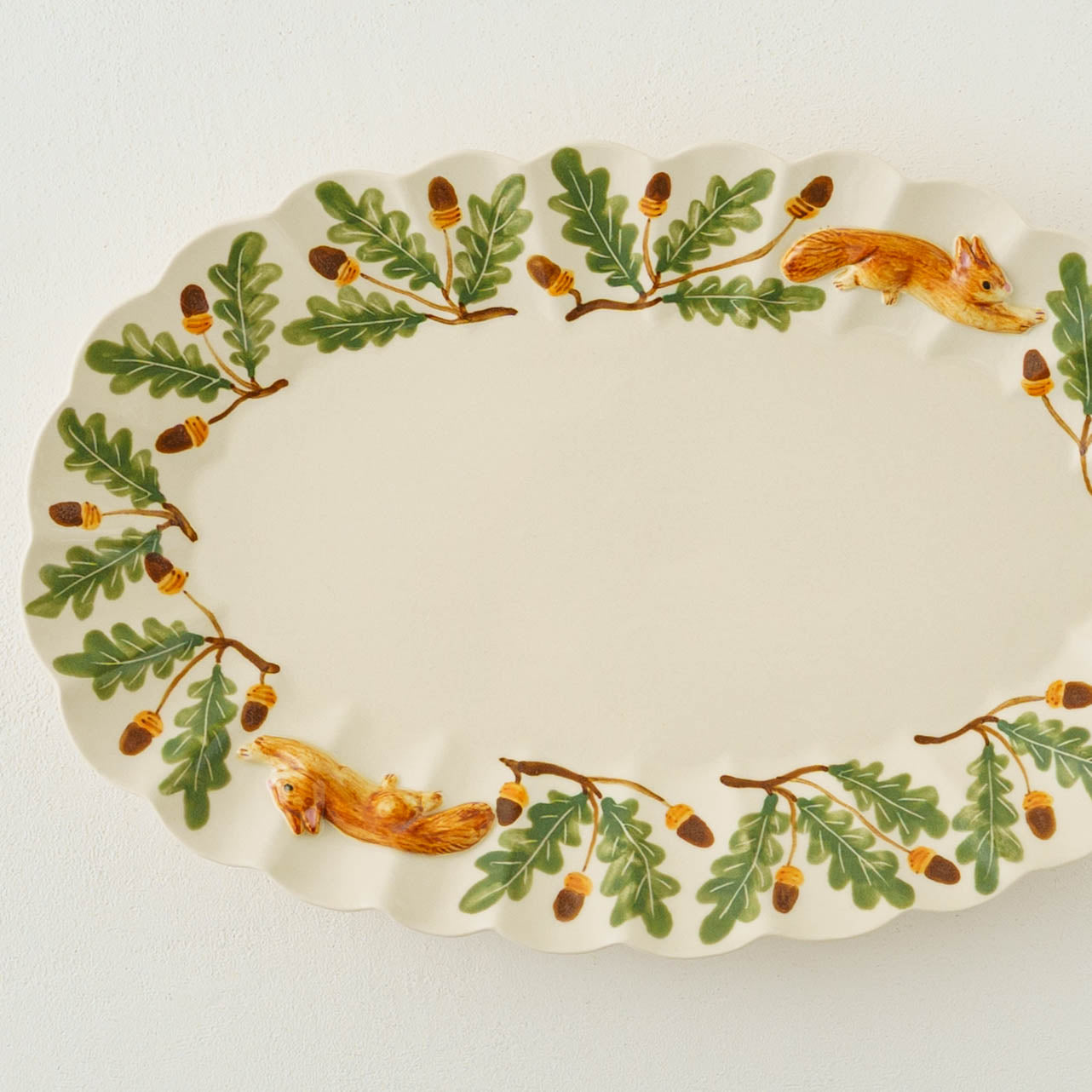 リスオーバル輪花皿｜Sugar Poppo