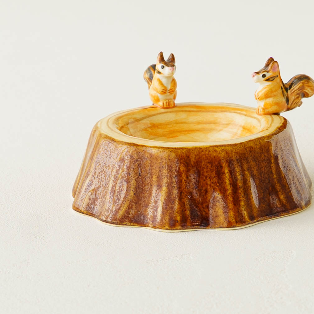 リス切り株豆鉢｜Sugar Poppo