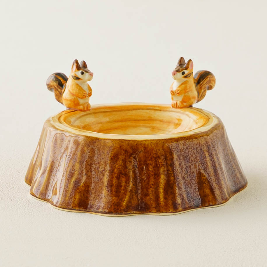 リス切り株豆鉢｜Sugar Poppo