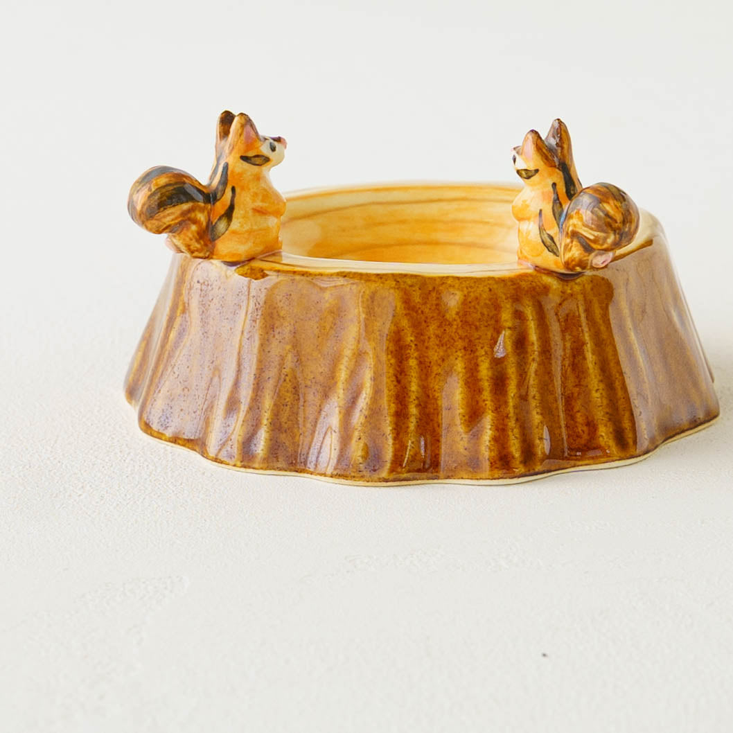 リス切り株豆鉢｜Sugar Poppo