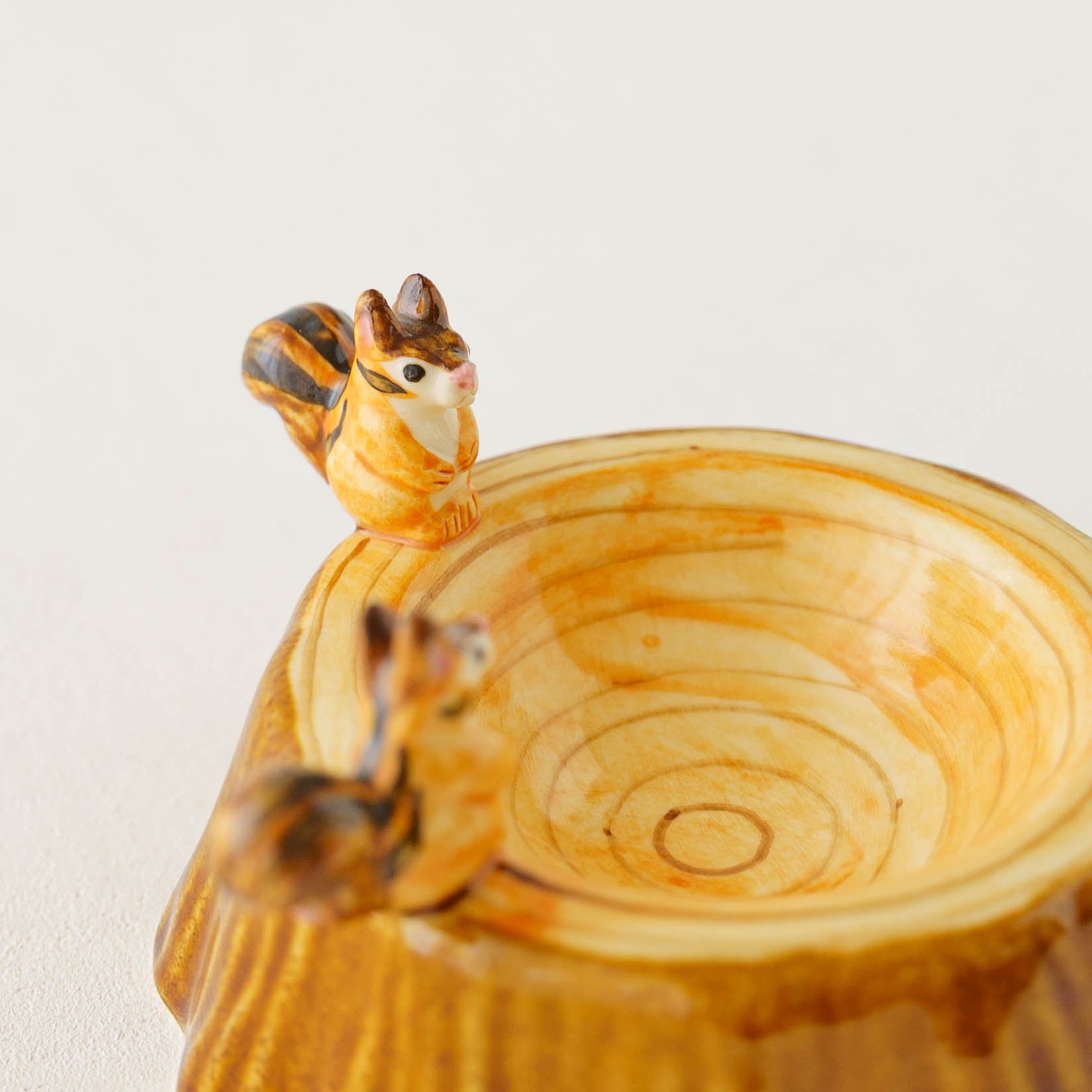 陶芸作家 Sugar Poppo リス切り株豆鉢｜作家もののうつわ通販 四季折折