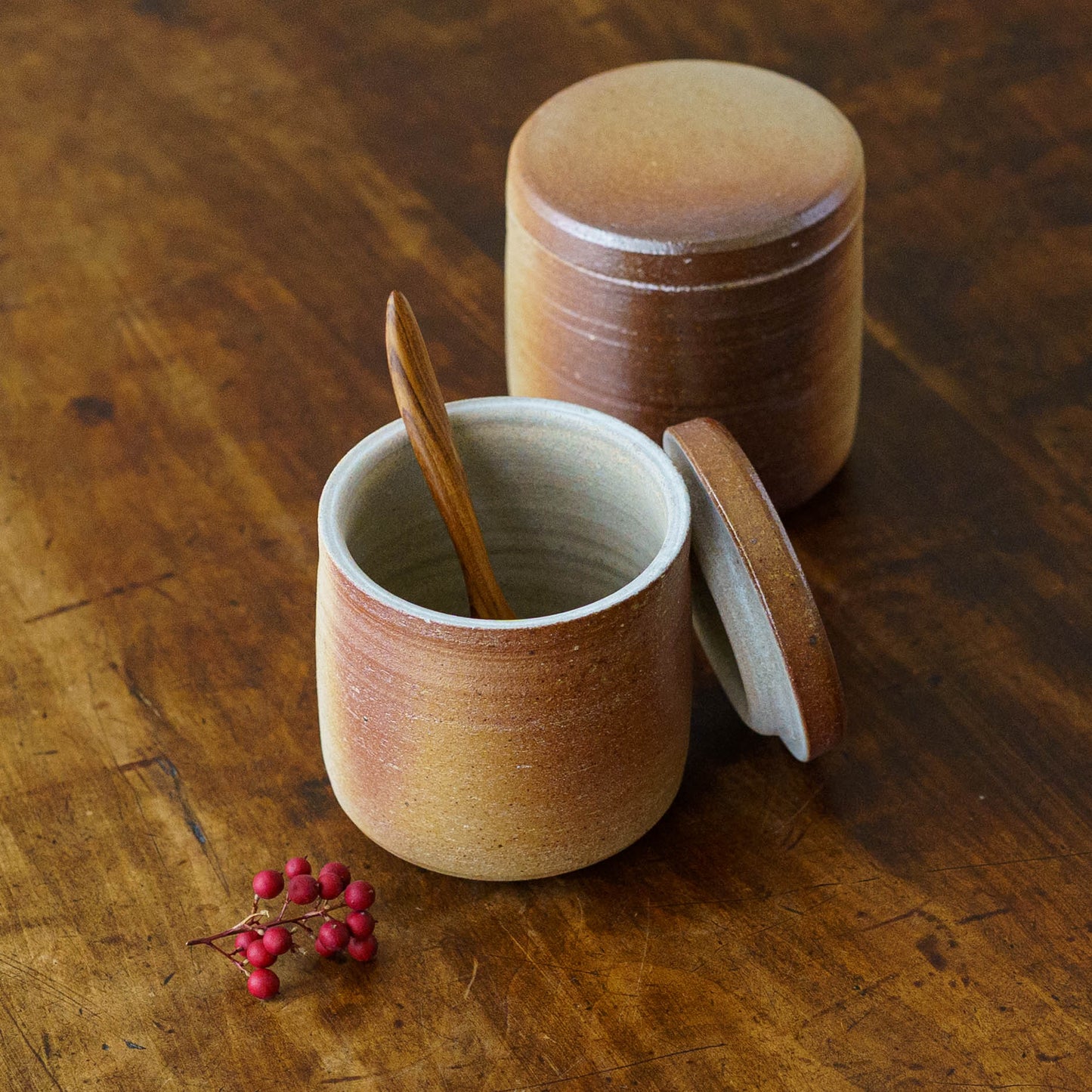 塩壷　筒形　M｜川尻製陶所