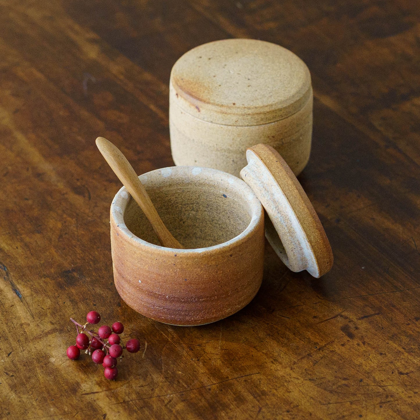 塩壷　筒形　S｜川尻製陶所