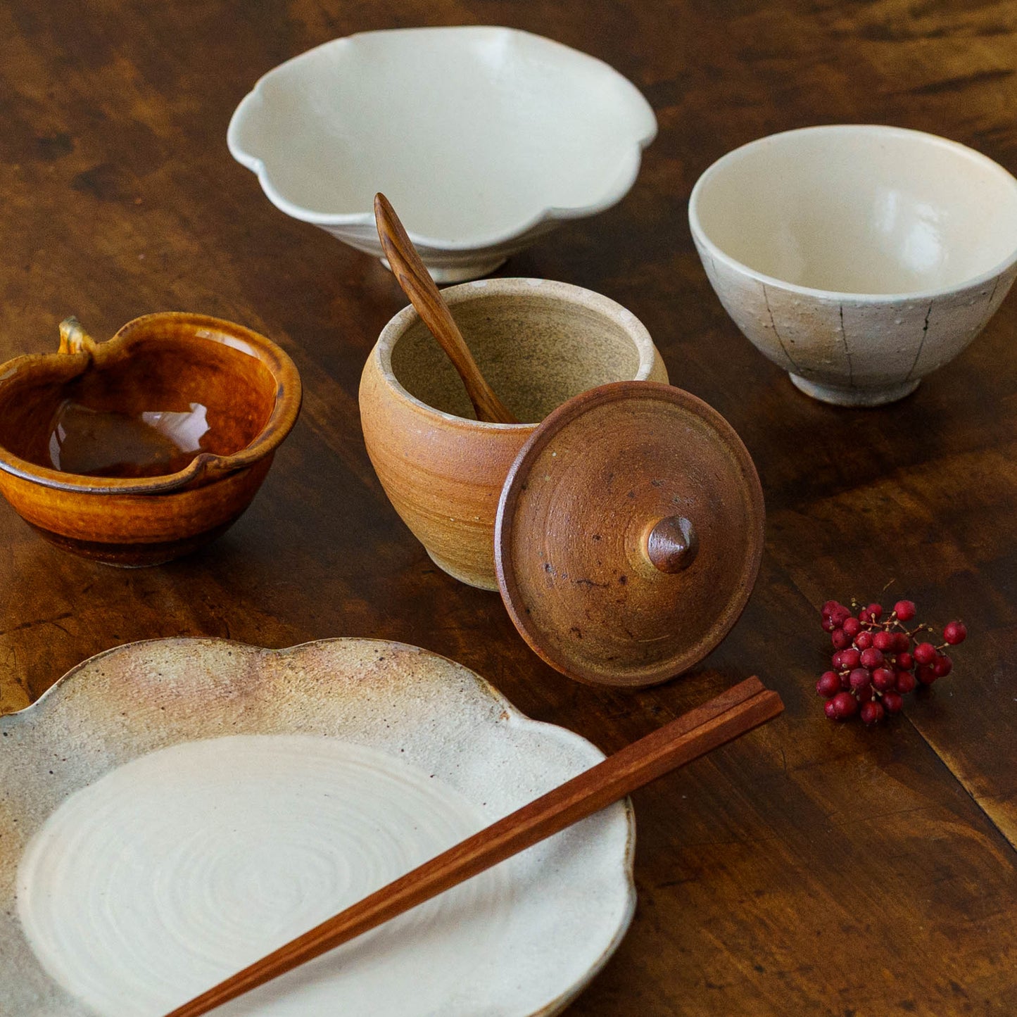 塩壷　上膨れ　M｜川尻製陶所