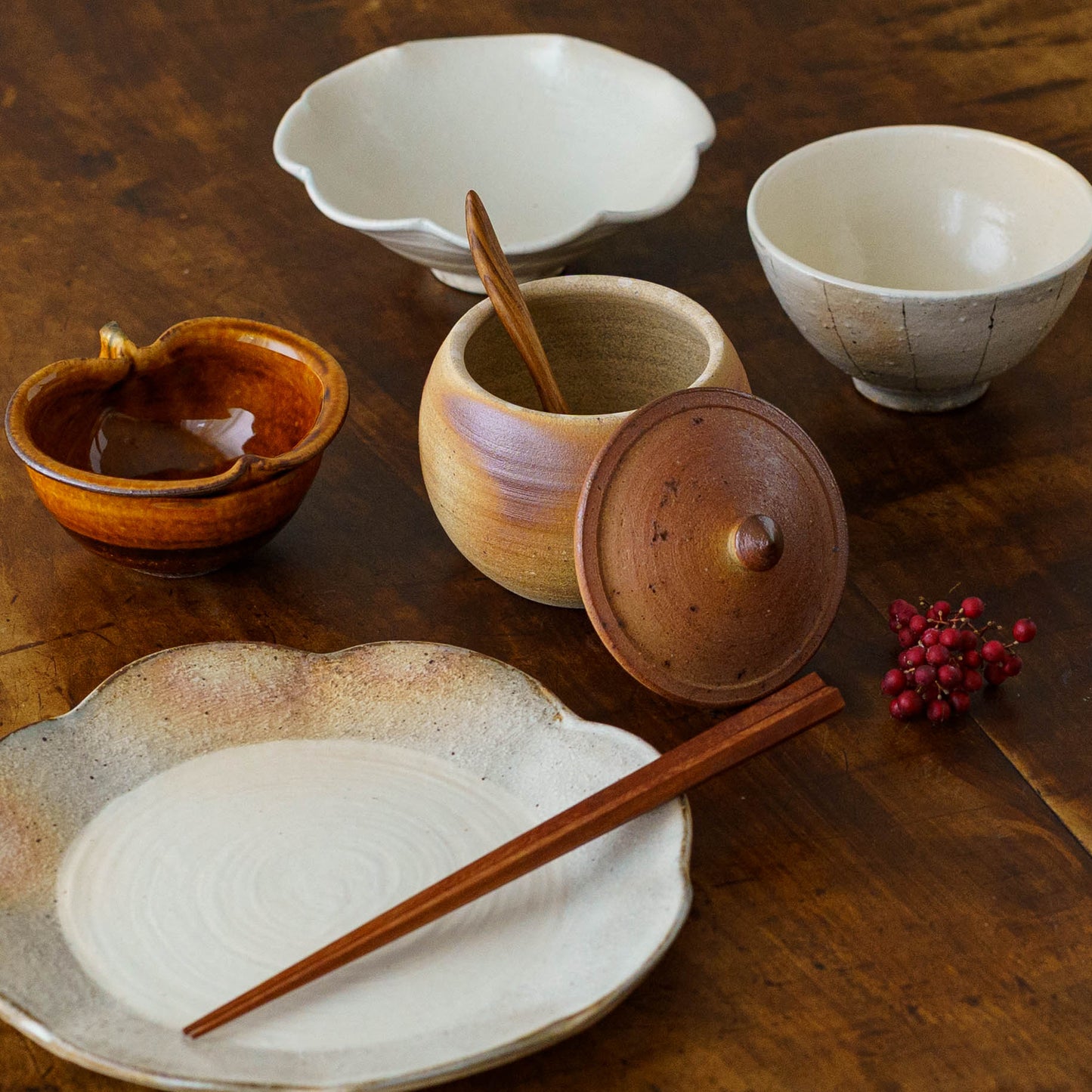 塩壷　丸形　M｜川尻製陶所