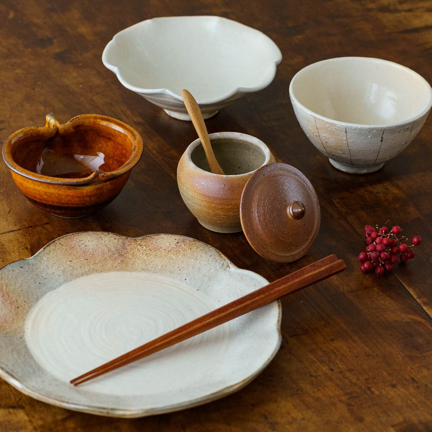 砂糖壷　上膨れ　S｜川尻製陶所