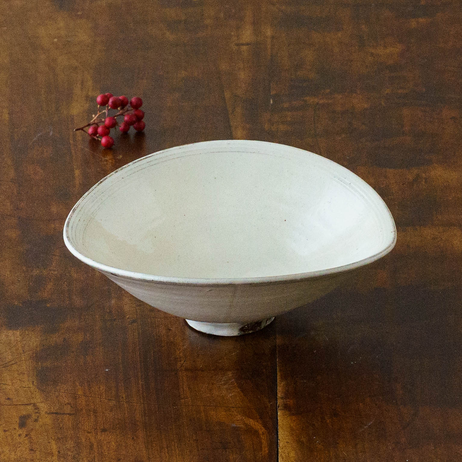 唐津焼♡粉引きたわみ鉢 陶芸作家 戸津圭一郎 粉引たわみ鉢｜窯元、作家もののうつわと暮らしの