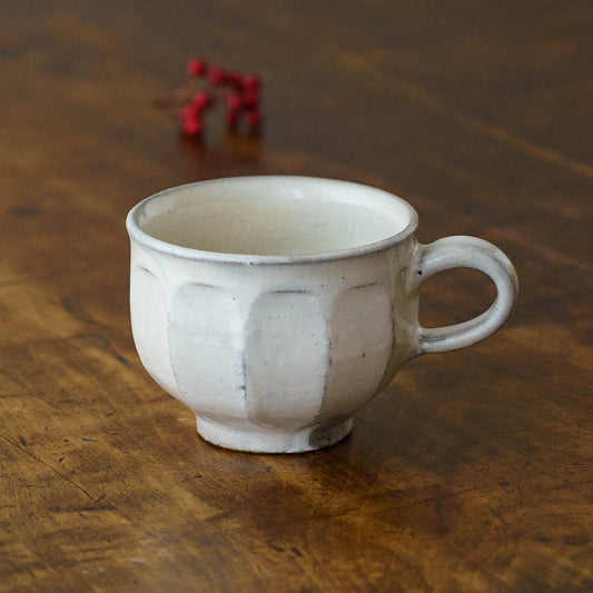 粉引面取コーヒーカップ｜戸津圭一郎
