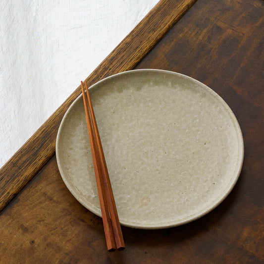 りんご灰釉7寸皿｜戸津圭一郎