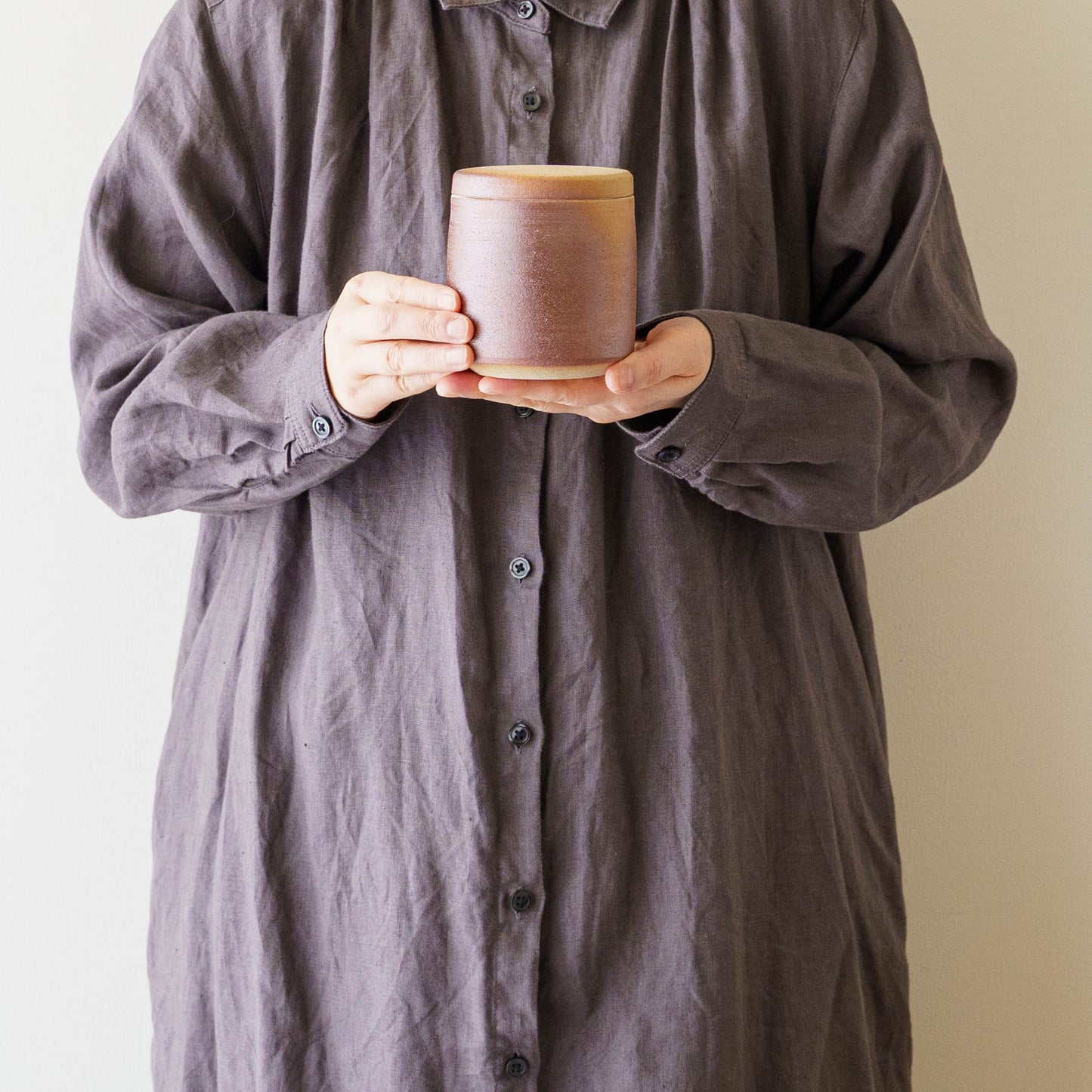 塩壷　筒形　M｜川尻製陶所