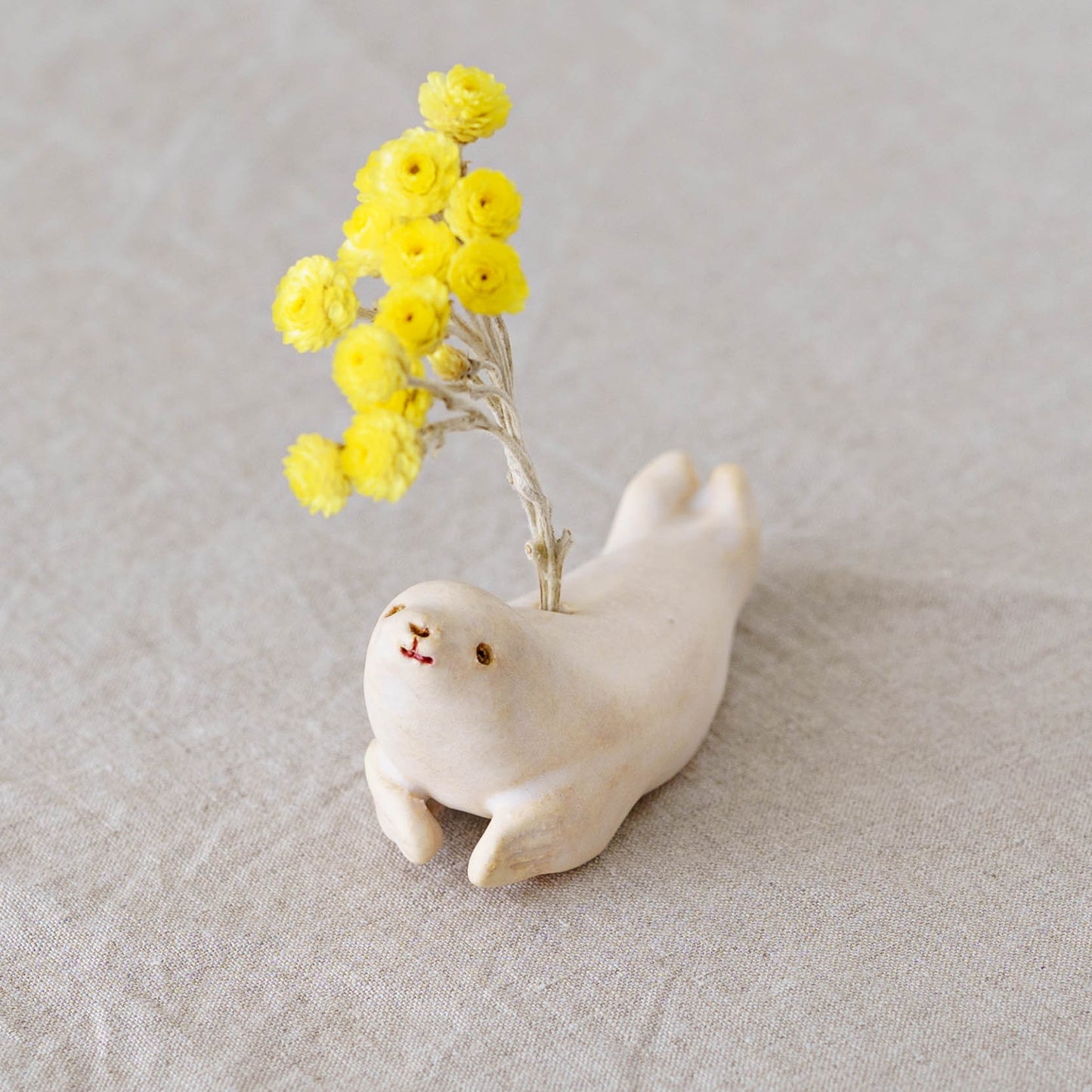 mini dry flower stand　アザラシ　A｜こいずみちはる