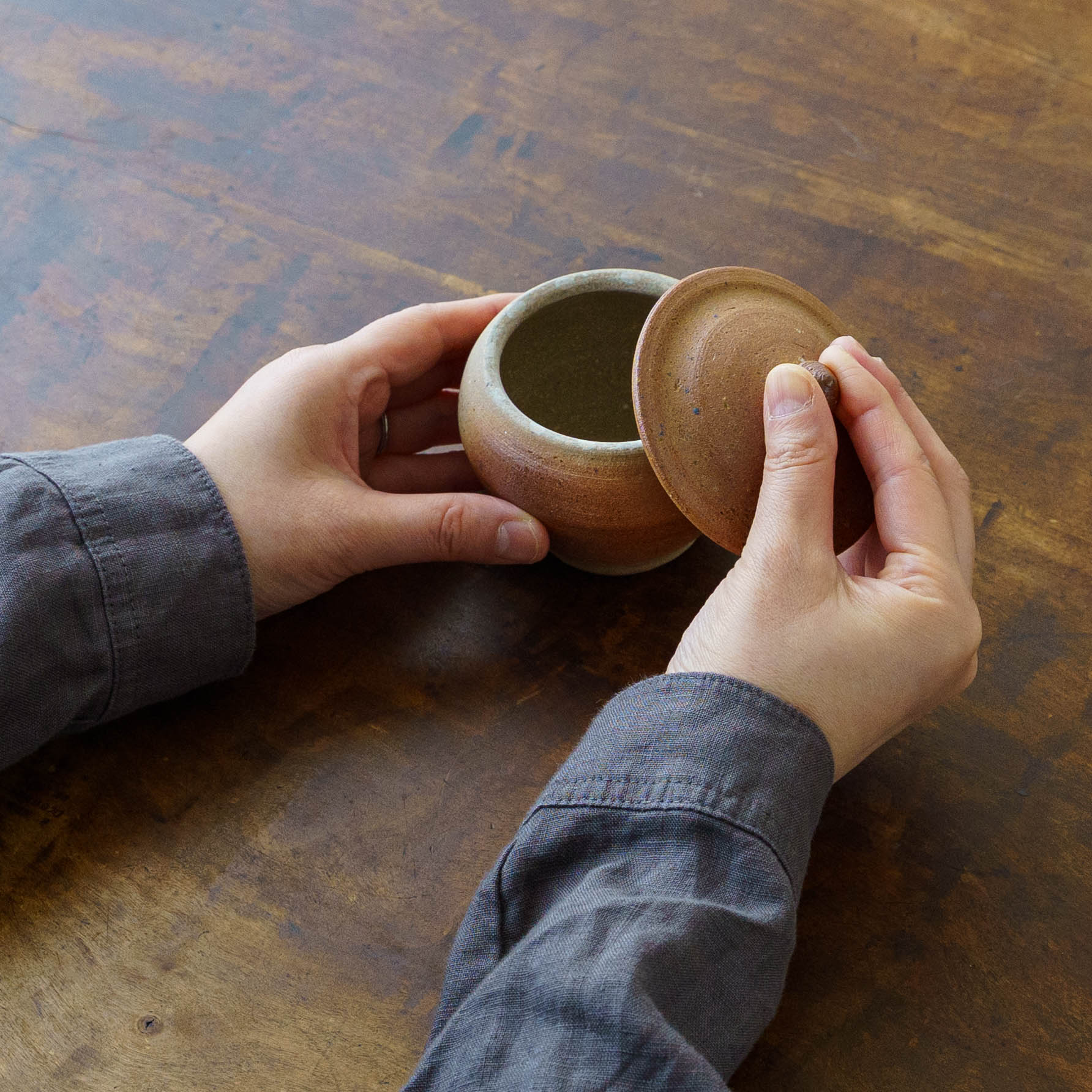 益子焼 川尻製陶所 塩壷 上膨れ S｜和食器通販 四季折折 – 四季折折