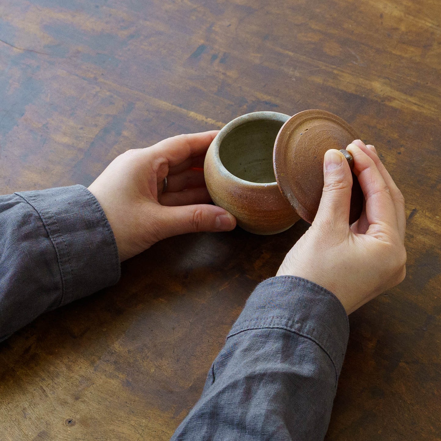 砂糖壷　上膨れ　S｜川尻製陶所