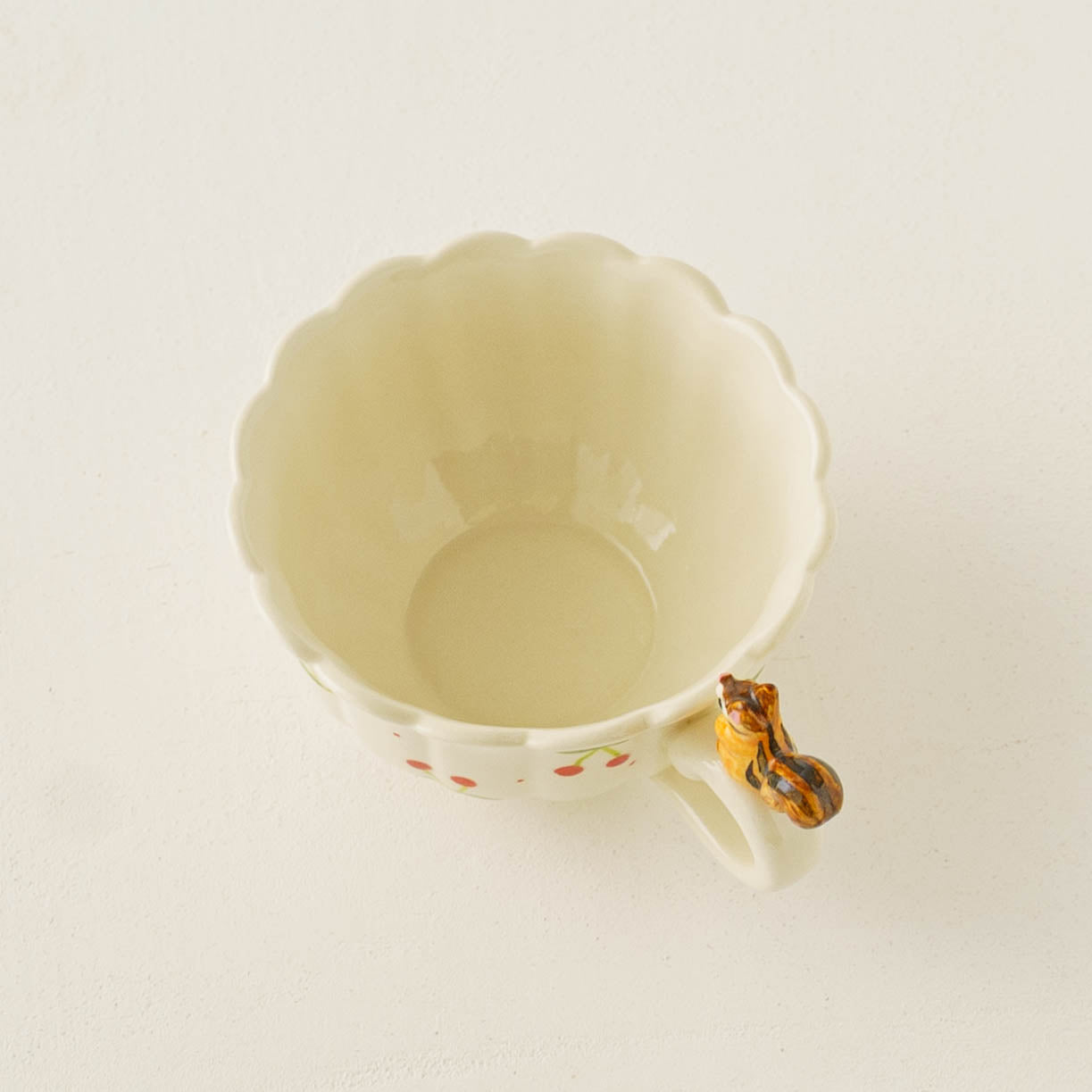 リスフリルティーカップ&ソーサー　さくらんぼ｜Sugar Poppo