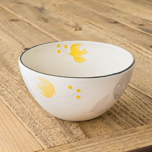 Bowl M Flowers and Birds | Yasumi Kobo