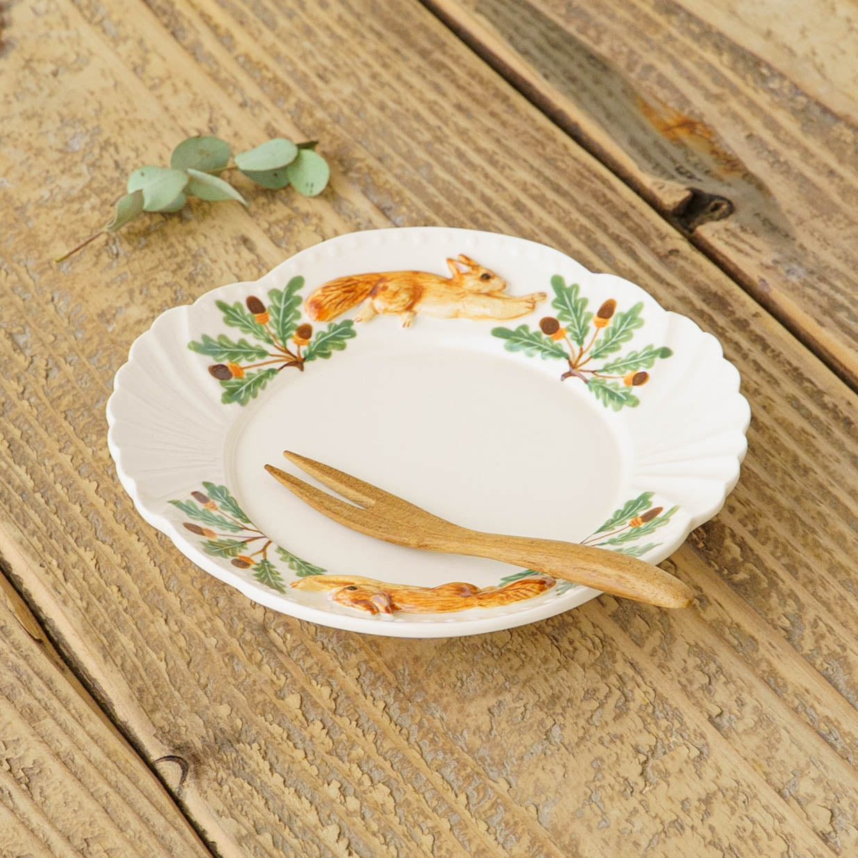 跳ねリスアンティーク小皿｜Sugar Poppo