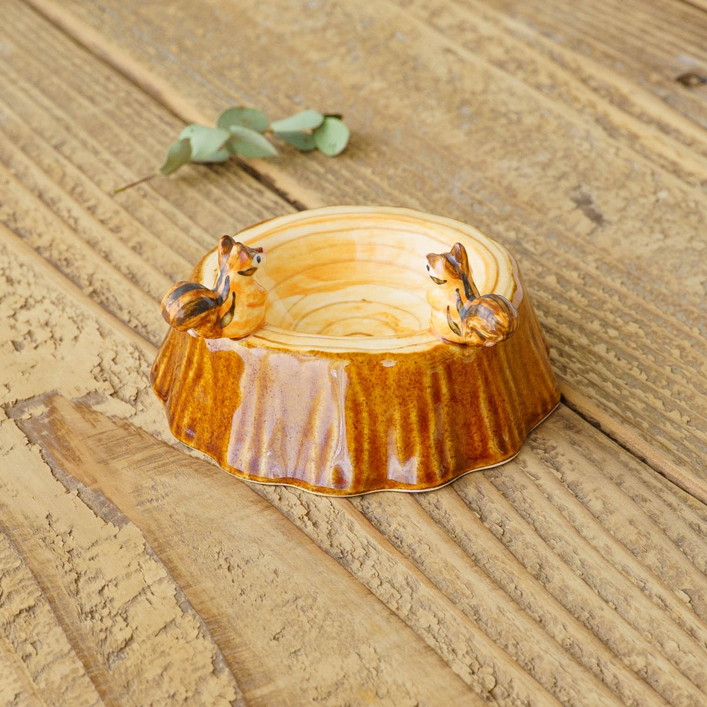 リス切り株豆鉢｜Sugar Poppo