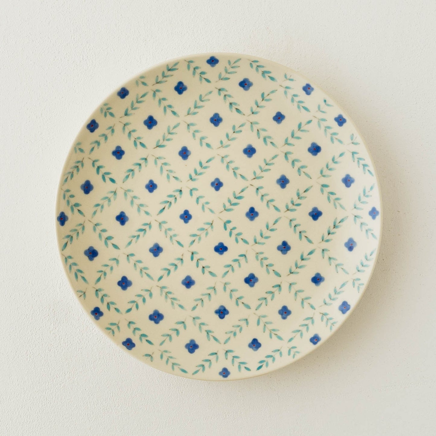 19cm plate flower blue | Ayako Igawa